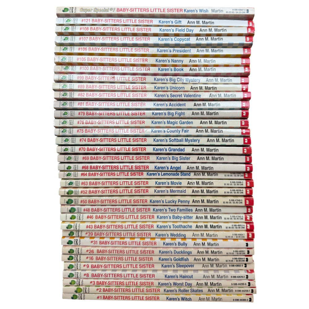 Vintage Lot of 34 Baby Sitters Club Little Sister Chapter Books Ann M. Martin PB